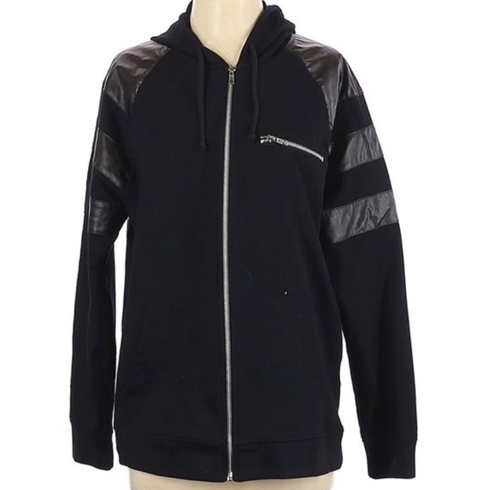 NWT INC International Concepts Women’s Black Zip-up Hoodie